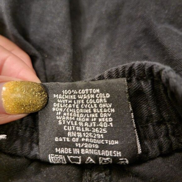 Canyon Club Boys Black 100% Cotton Pockets Drawstring Cargo Shorts Size 5 - Picture 4 of 8